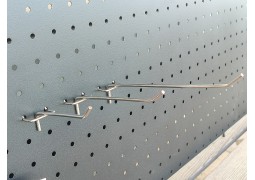 Гачок хромований в перфорацію L150мм.d4мм. крок 30мм